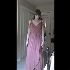Pink of the Shoulder Maxi Dress